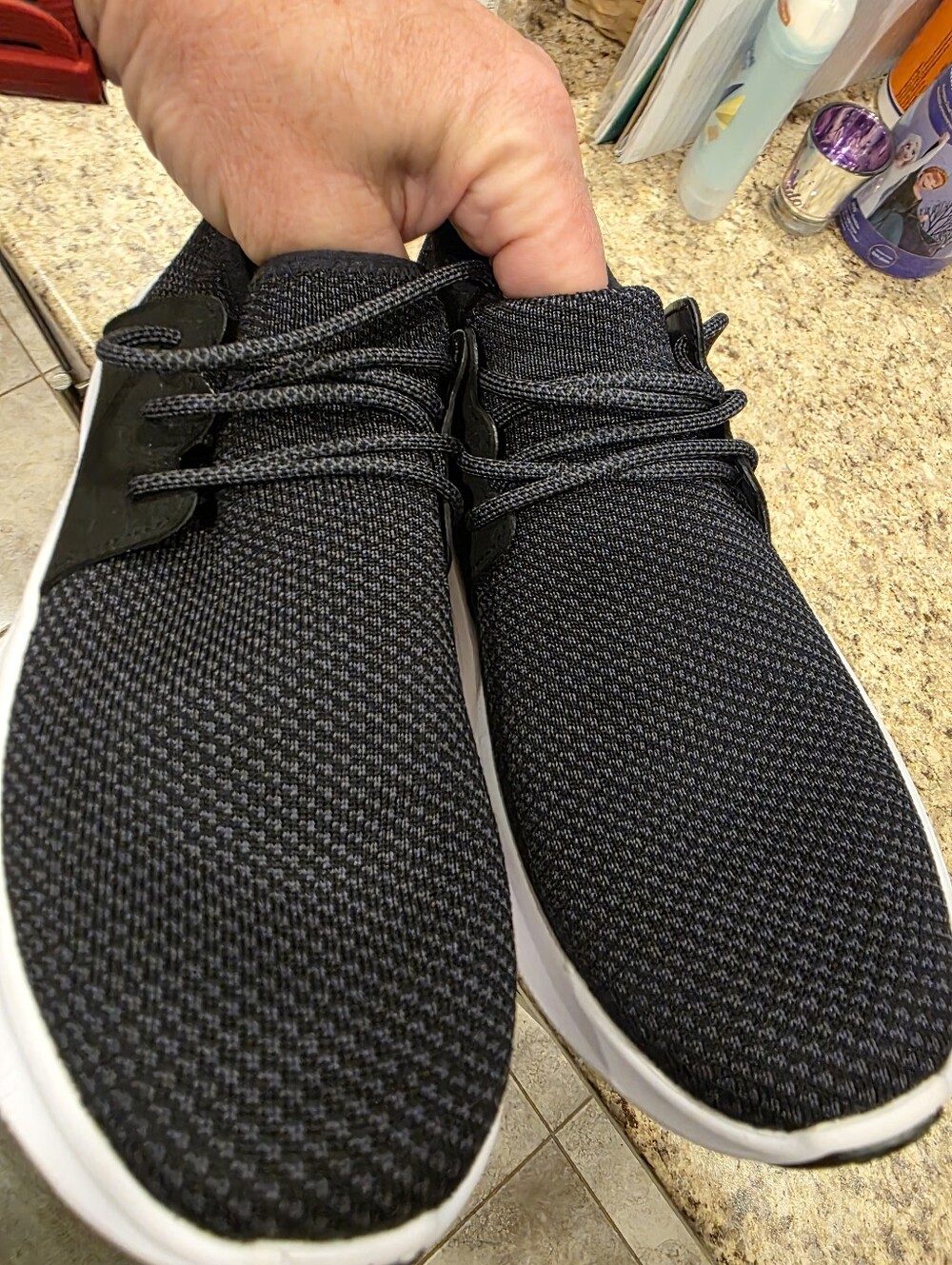 Vessi Everyday Classic Black Knit Waterproof Sneakers Size 10 Dyma-TEX Suede Ton